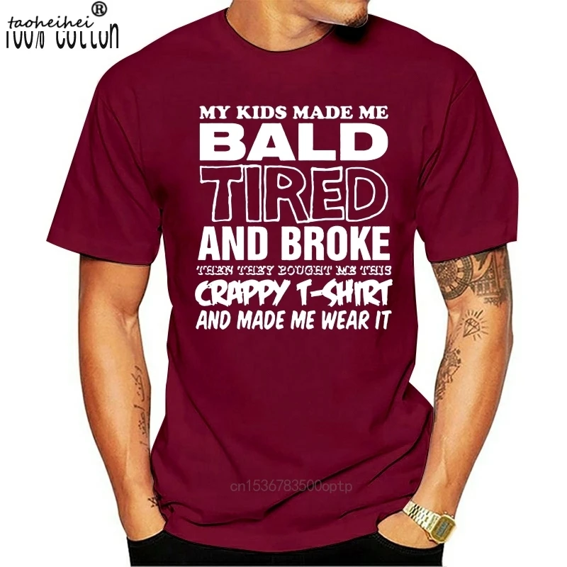 

My Enfants Fabrique Me Chauve Drole T-Shirt Pour Hommes Anniversaire Pour Lui T Shirt Short Sleeve Top Tops O-Neck Shirts