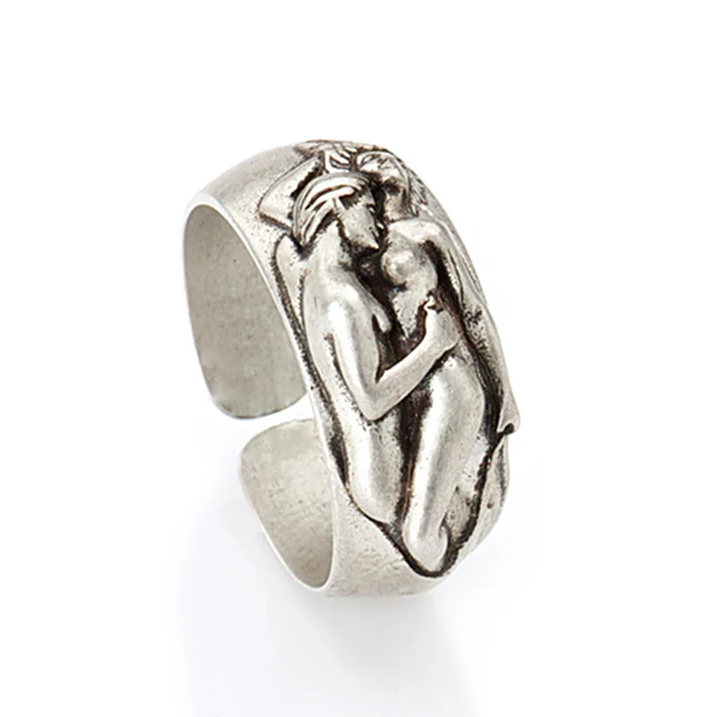 Настоящее чистое 925 пробы Серебряное обнажение кольца Регулируемый тип открытия