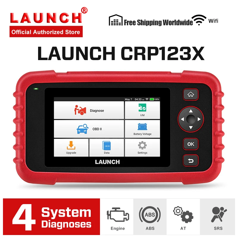 LAUNCH X431 CRP123X OBD2 автомобильный сканер автомобильный диагностический инструмент Автоматическое сканирование диагностики 4 система тест PK Creader VII+ CRP123