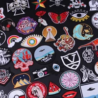 zotoone iron on ufo skull patches on clothes space butterfly eyes lips music letters patch badges sewing embroidery patches diy
