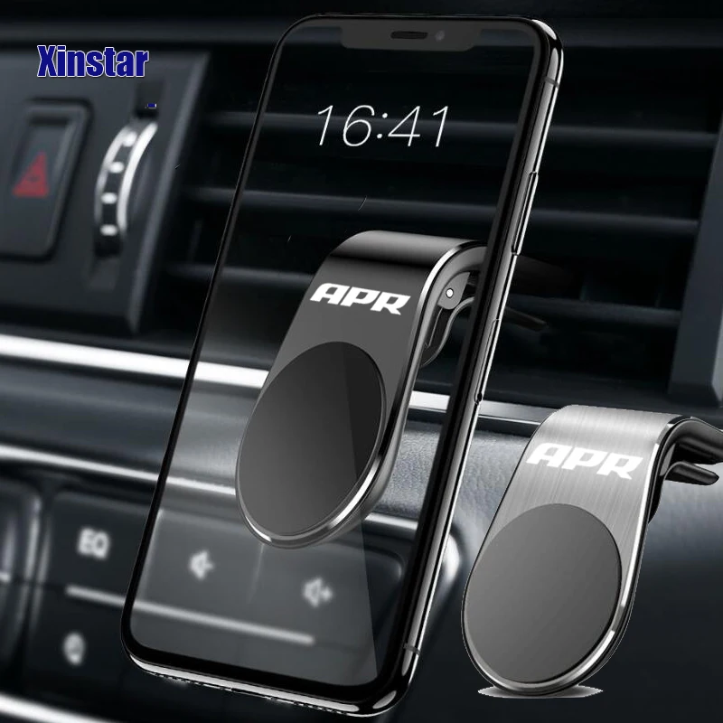 

APR Car Phone Holder Sticker Automobile Accessories For Volkswagen APR SLINE RS R Line CC Passat Golf 6 Golf7 Audi A4 A6