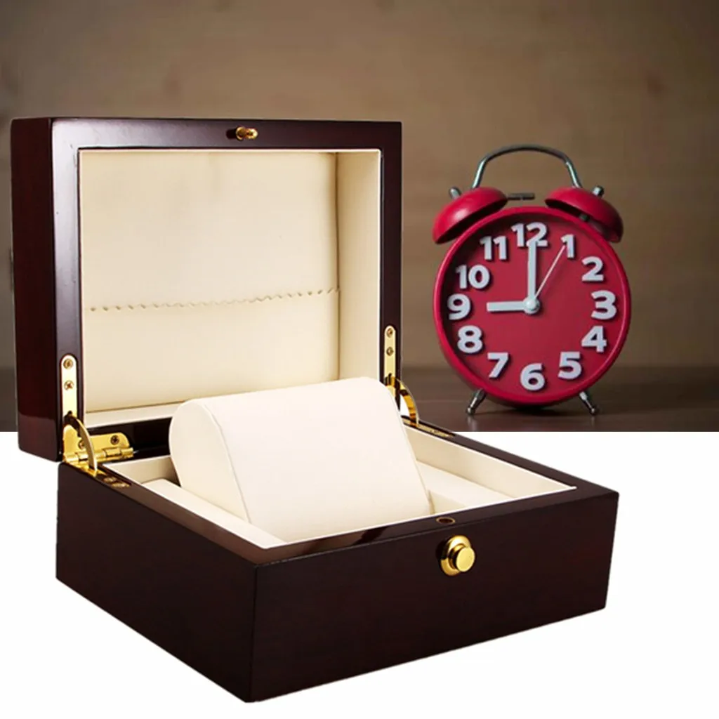 Роскошная коробка для часов мужчин и женщин деревянный чехол ручной работы
