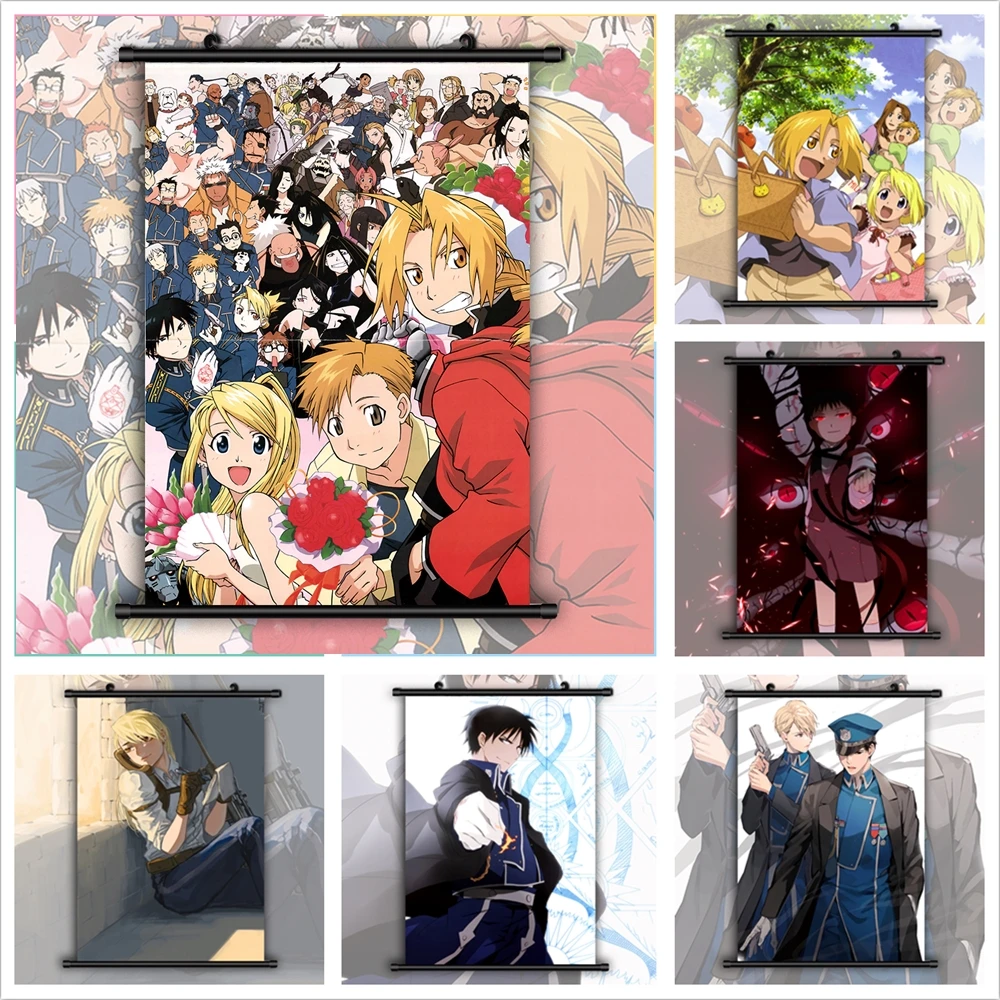 

Fullmetal Alchemist Edward Elric Riza Roy Anime Manga HD Print Wall Poster Scroll