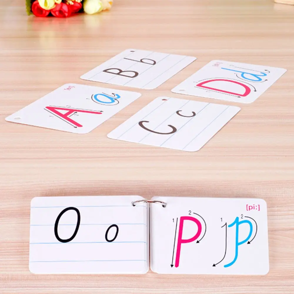 26 букв английские флеш карты с пряжкой развивающие алфавиты Обучающие