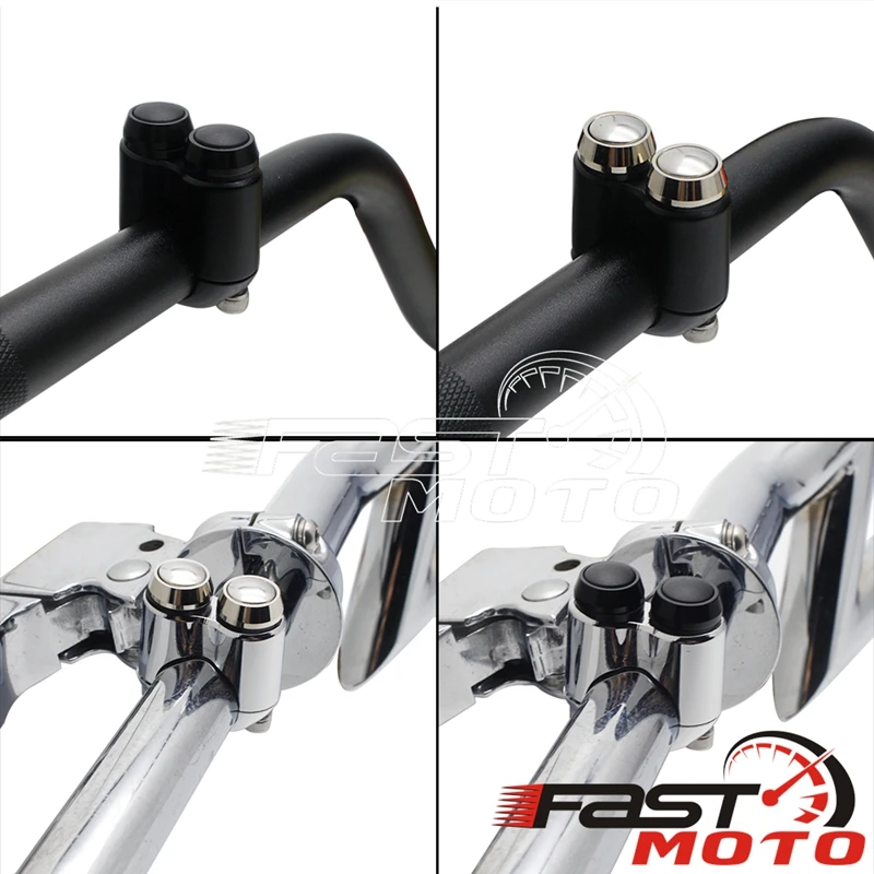 Фонарь с двумя кнопками для Harley Honda BMW Cafe Racer 1 или 7/8 дюйма мини-контроллер |