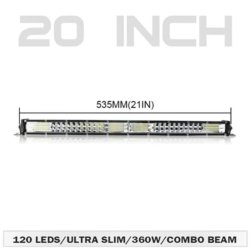 

Spot Dual Row Offroad LED Light Bar SUV Work 20000LM 20inch 360W Combo