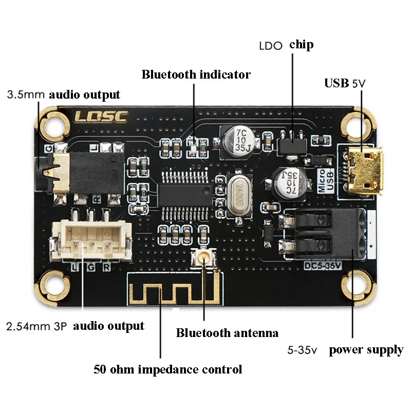 Mp3 беспроводной Bluetooth 4 2 o приемник декодирования доска для Diy динамик