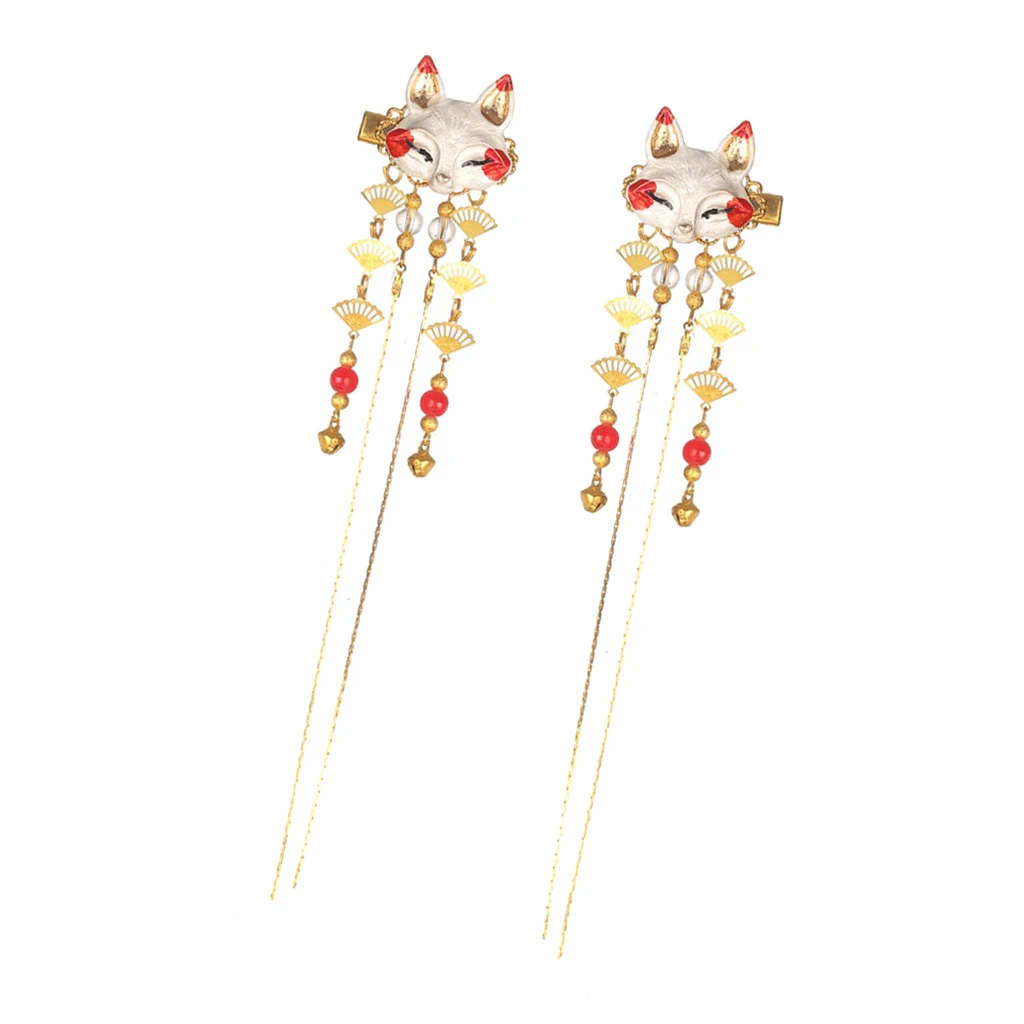 

1Pair Creative Hair Clip Stylish Tassel Hairpin Lady Cosplay Charms Headwear