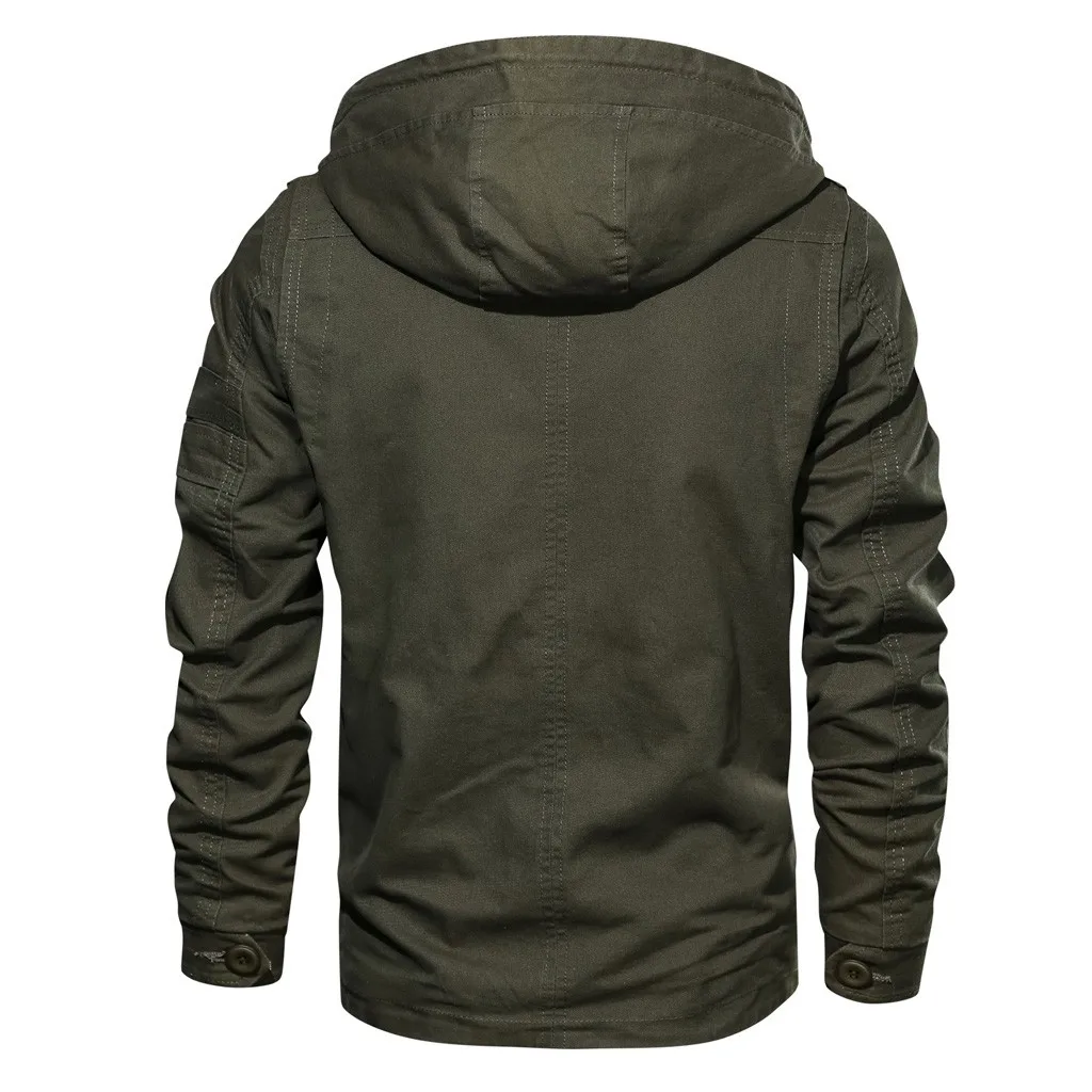 Мужская верхняя одежда на осень и зиму однотонная толстовка с капюшоном дышащая