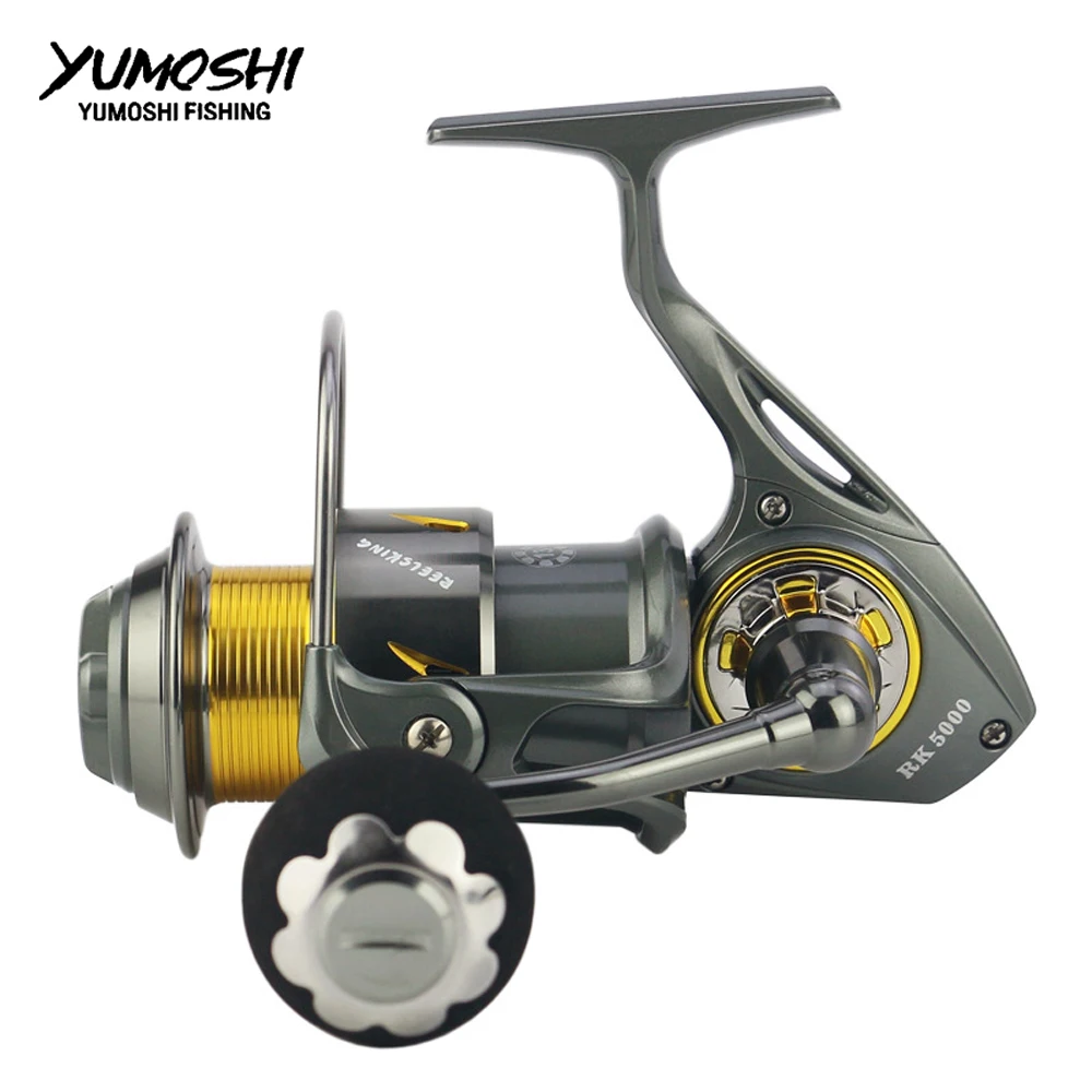 

Spinning wheel fishing Reel 5000series fishing reels casting All-metal stainless Carbon brake Anti-seawater 13+1BB CNC rocker RK