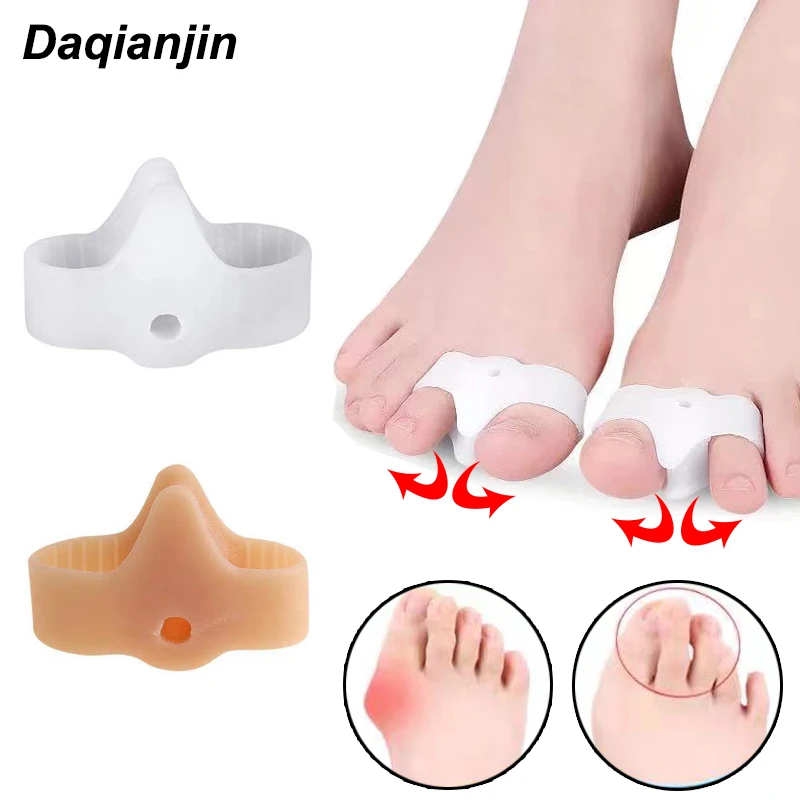 

Double Ring Silicone Toe Separators Feet Care Orthoses Hallux Valgus Correction Toes Adjusters Relieve Foot Pain Pedicure Tool