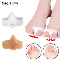 double ring silicone toe separators feet care orthoses hallux valgus correction toes adjusters relieve foot pain pedicure tool