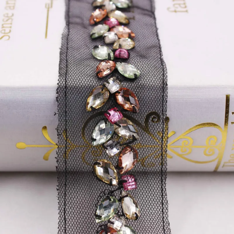 11 ярдов Высокое качество Тайваньских акриловых хрустальных с украшением в виде