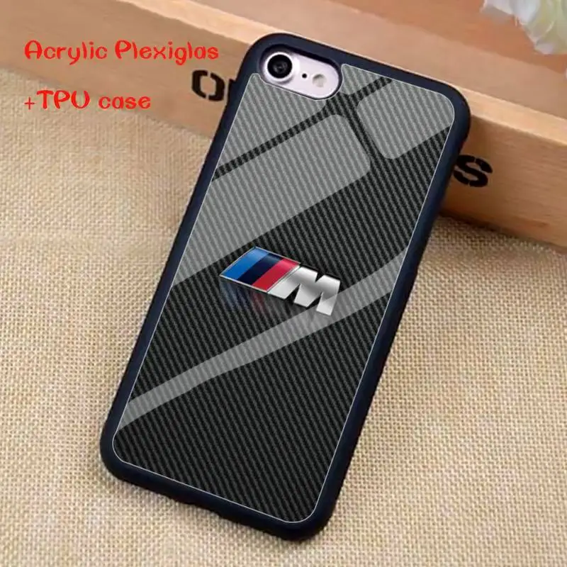 

Top car BMW Phone Case For iphone 11 Pro Max X XR XS SE 2020 6S 7 8 Plus Acrylic Plexiglass TPU phone case