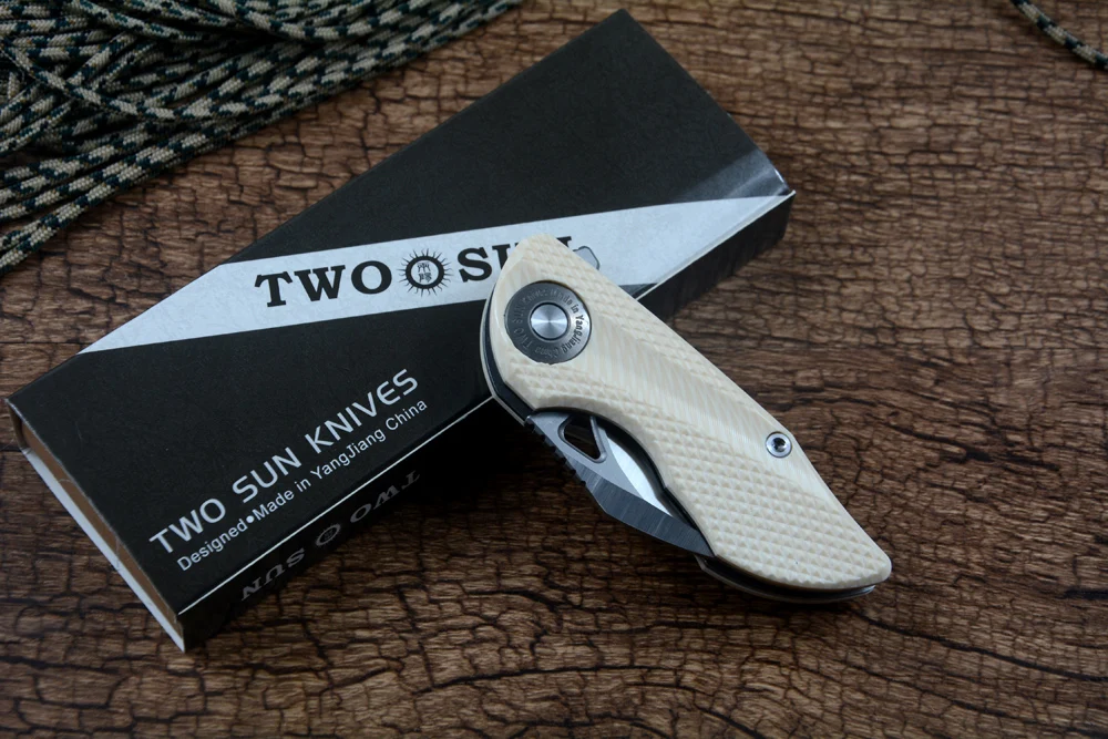 Карманный нож TWOSUN для повседневного использования складной 14C28N с атласным