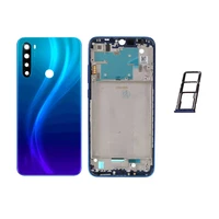 brane new back battery cover lcd front frame sim card tray camera glass lens for xiaomi redmi note 8 note8 full housing