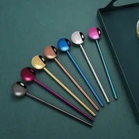 304 coffee spoon stainless steel integrated dual use creative network red ball scoop of coffee beverage mixing spoon