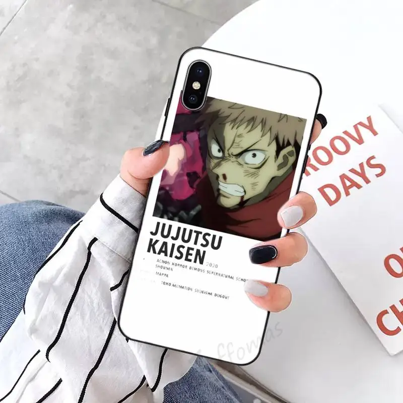 

Jujutsu Kaisen Satoru Gojo anime Phone Case Candy Color for iPhone 6 7 8 11 12 s mini pro X XS XR MAX Plus