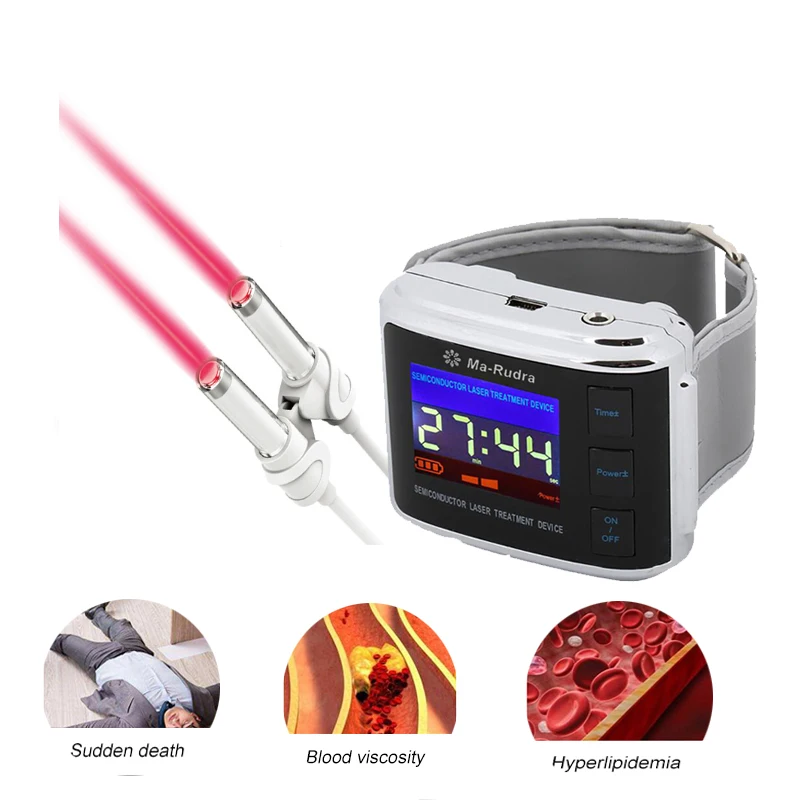 

Diabetic Watch Cold Laser Wrist Hypertension Diabetic Wrist Watch High Blood Pressure 650nm Laser Therapy Watch