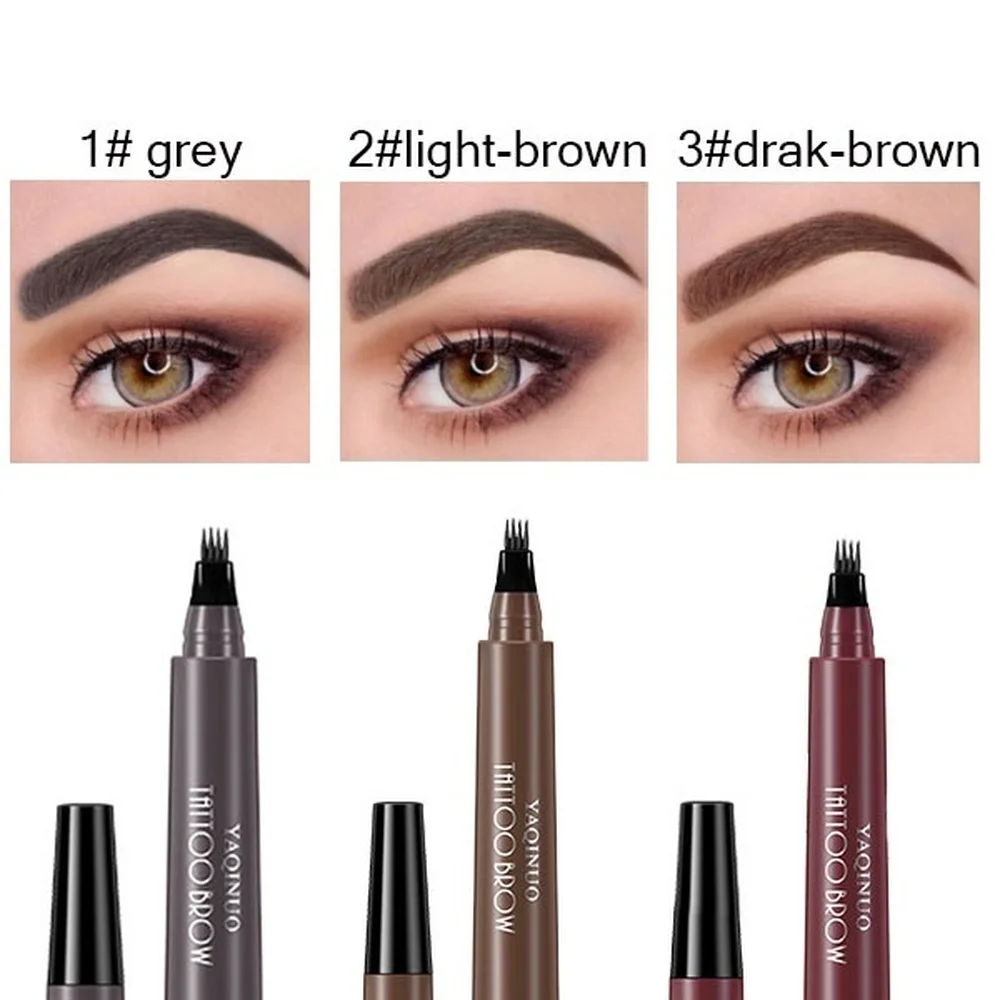Карандаш для бровей с эффектом микроблейдинга водостойкий карандаш кончик-вилка