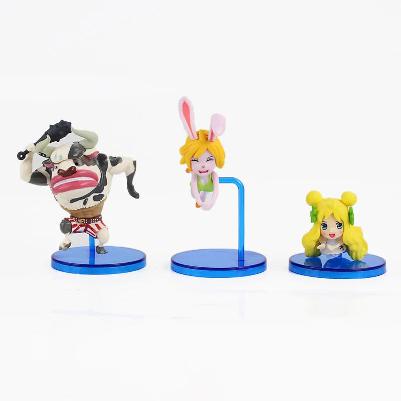 6 шт./лот Аниме One Piece Mini Animal Dolls Boa Hancock Issho Momosuke морковка ПВХ экшн фигурки