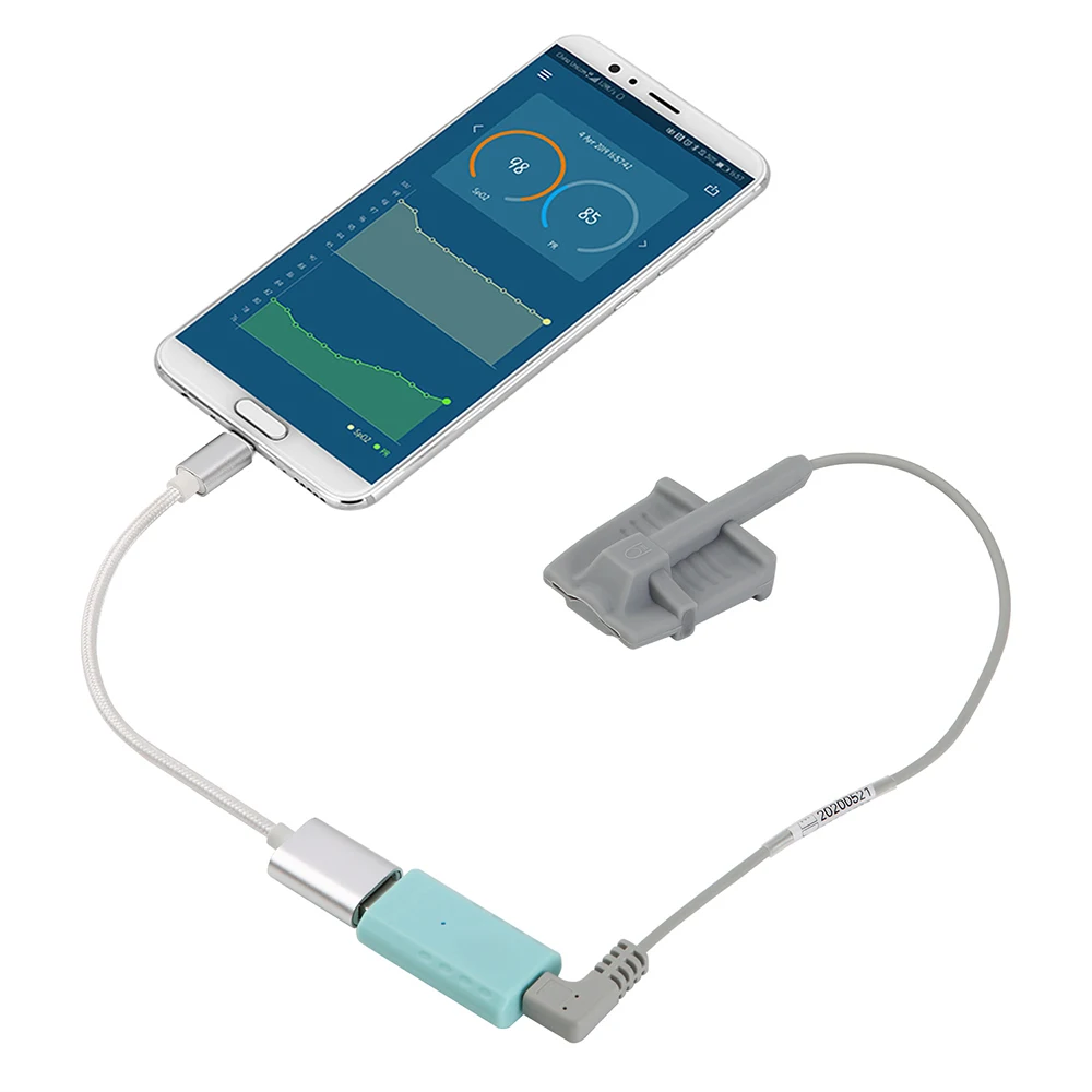 sensor usb finger pulse oximeter for android phone with otg data cable spo2 pr oximetro sleep heart rate monitor adult children free global shipping