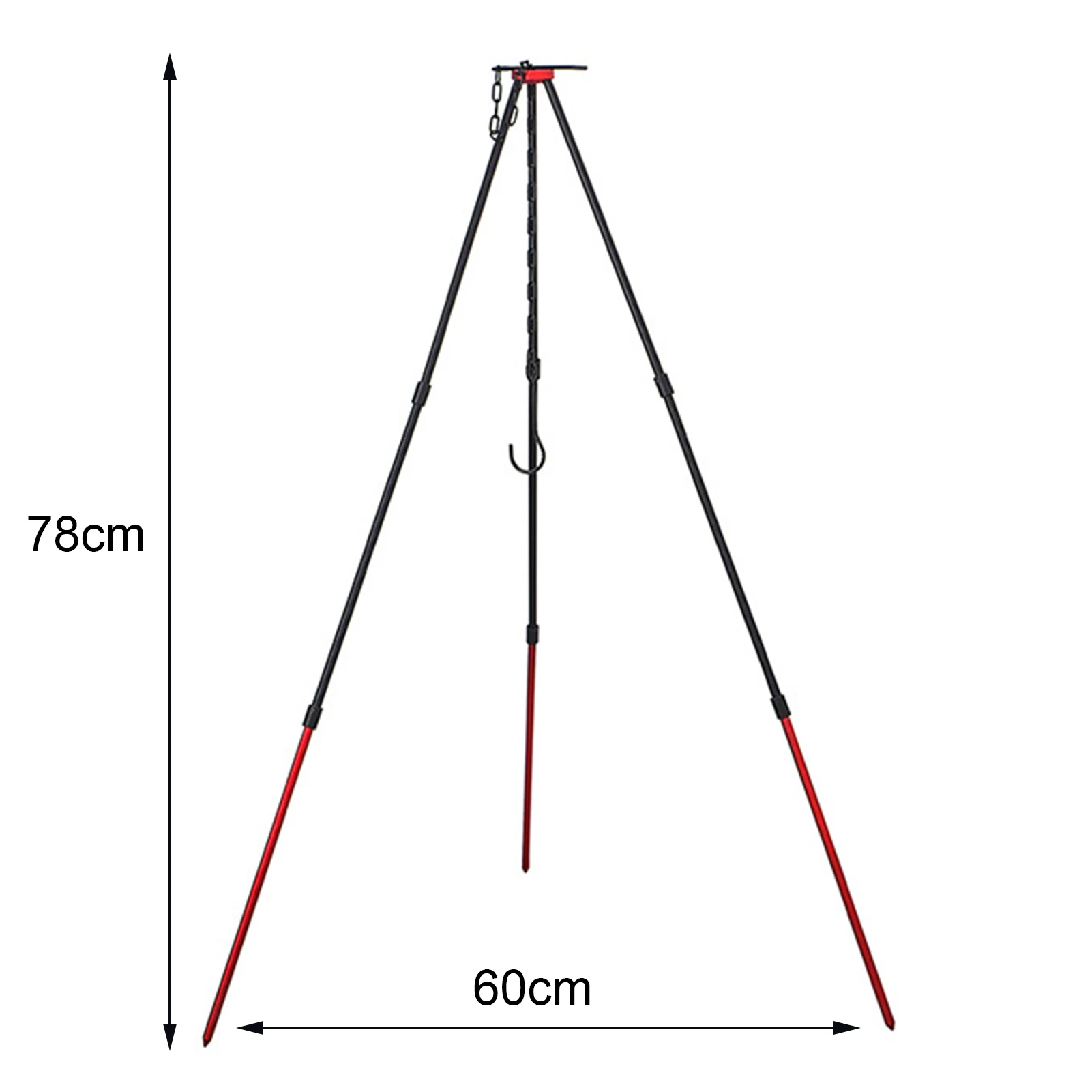 

Picnic Cookware Tripod Aluminum Alloy Hanging Cooking Pot Outdoor Camp Camping Portable Outdoor Hiking Picnic