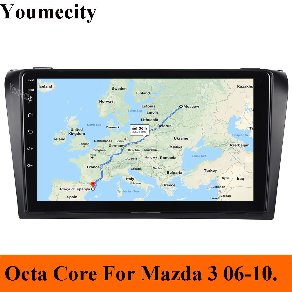 Восьмиядерный автомобильный dvd-плеер для Mazda 3 2005 2006 2007 2008 Android 9,0 2GRAM 32GROM радио gps Навигация BT wifi карта wifi Navitel