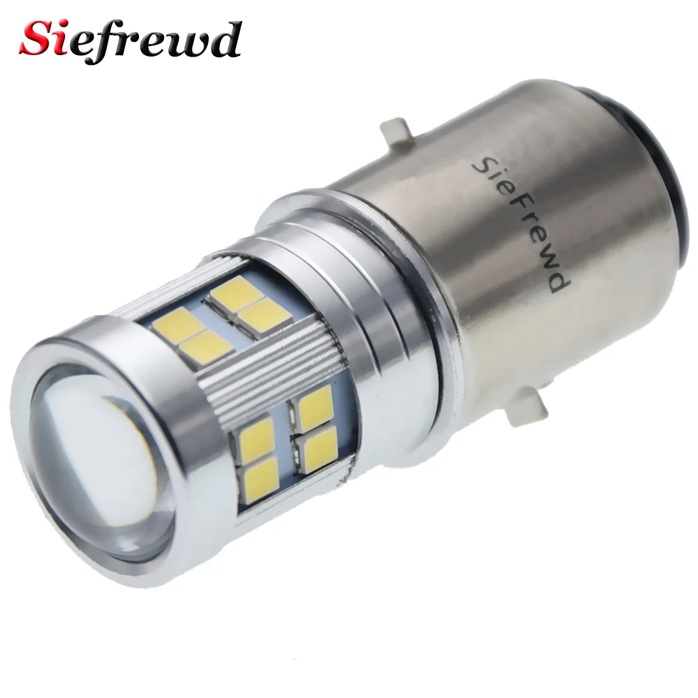 1 шт. BA20D LED 6V 12V Мотоцикл головной светильник лампа 2835 24SMD H6 Скутер мопед ATV Moto
