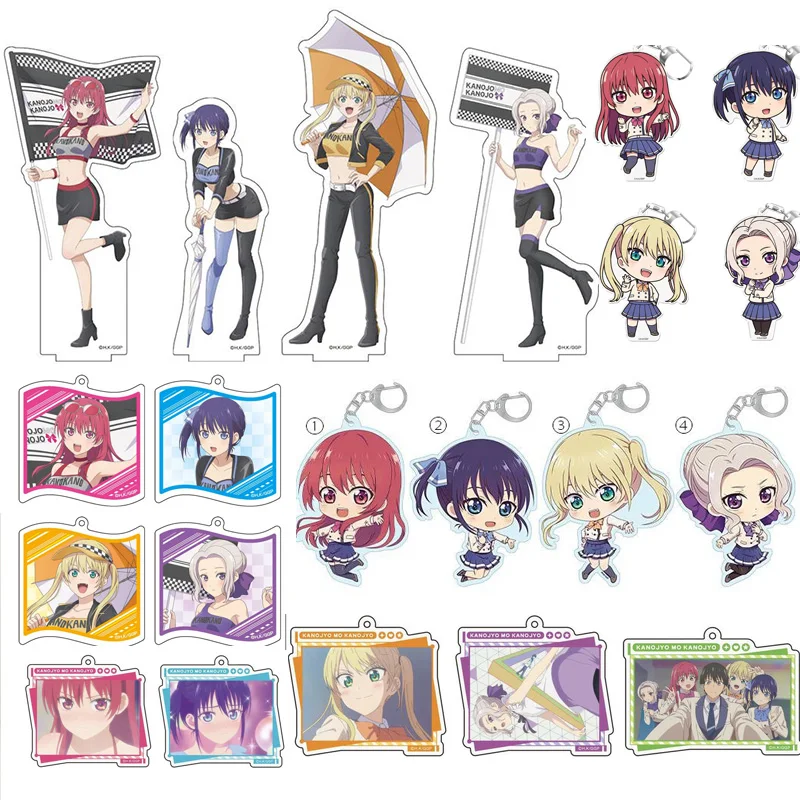 

Anime Kanojo mo Kanojo Saki Saki Minase Nagisa Kiryu Shino Acrylic Keychain Pendant Stand Model Figure Keyring Decor Xmas Gift