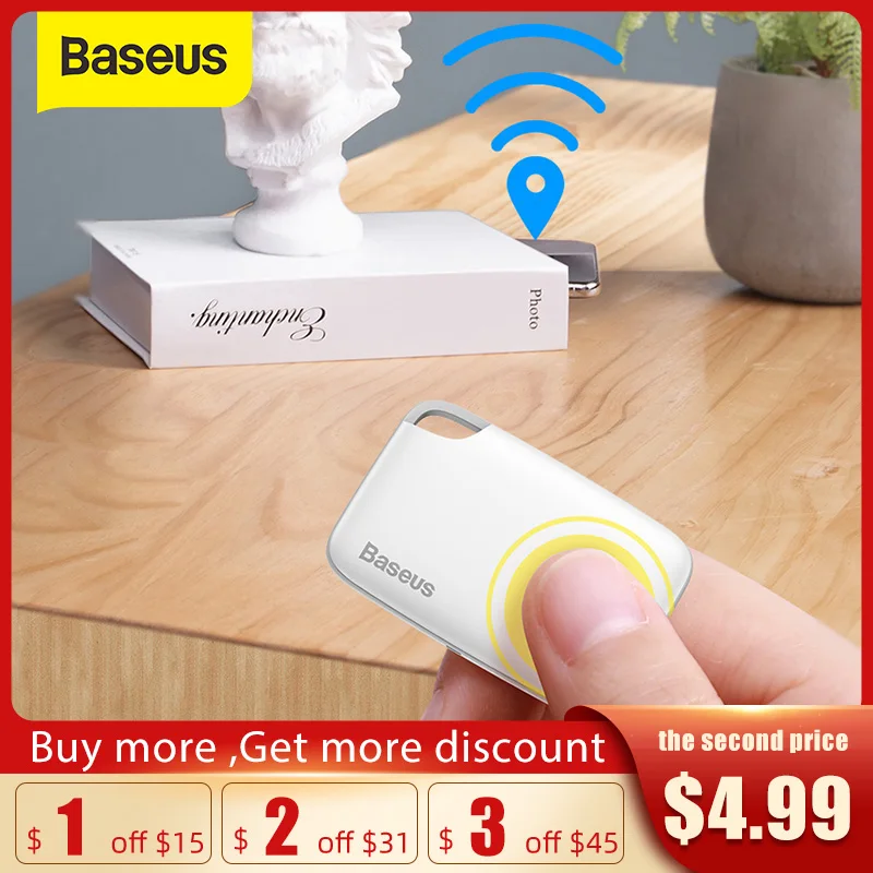 

Baseus Wireless Smart Tracker Anti-lost Alarm Tracker Key Finder Child Bag Wallet Finder APP GPS Record Anti Lost Alarm Tag