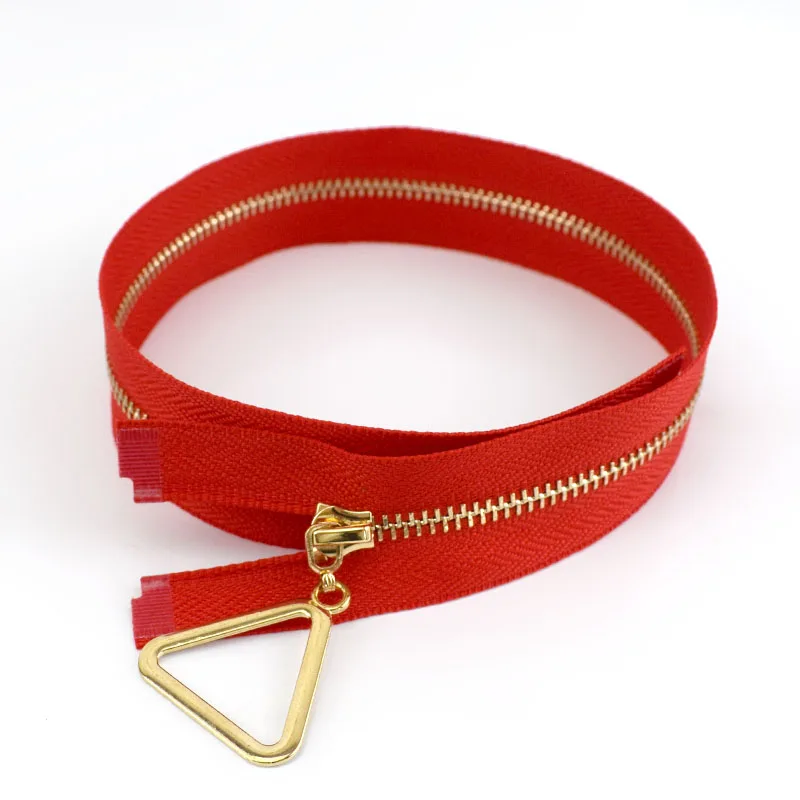 Красный Meetee 2 шт. 40-70 см 3# Металлические молнии открывающийся автоматический замок золотая молния DIY сумки кошелек одежда Декор молния Швейные аксессуары ZA043 - Цвет: Красный