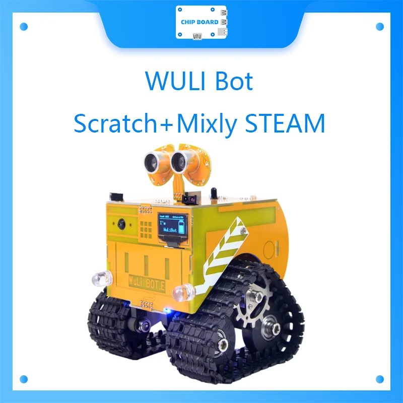 Высококачественный программируемый паровой робот XiaoR Geek WULI Bot Scratch + Mixly с
