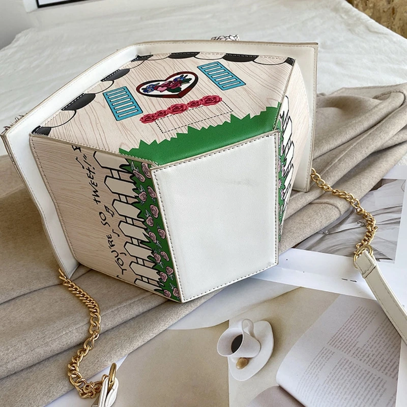 

Women Ladies House Shaped Crossbody PU Leather Shoulder Bag Tote Purse Handbag Messenger Satchel