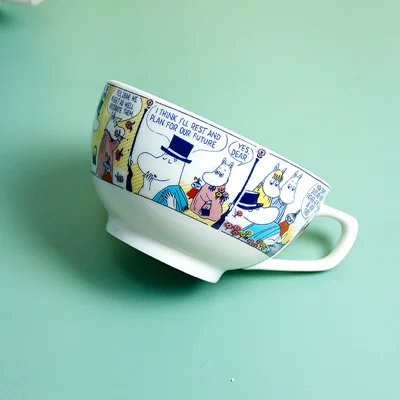 bowl Moomin Милая большая миска для лапши и тарелка набор чашка для Муми-троллей и миска для Муми-троллей - Цвет: bowl
