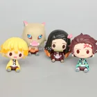 4 шт.компл. демон убийца аниме Рисунок Kimetsu без Yaiba Hashibira Inosuke камадо Nezuko фигурку камадо Tanjirou фигурка игрушки