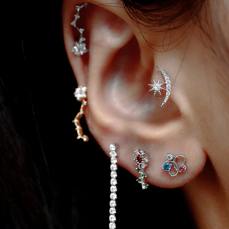 Женские серьги Клипсы из нержавеющей стали элегантные золотистые клипсы в