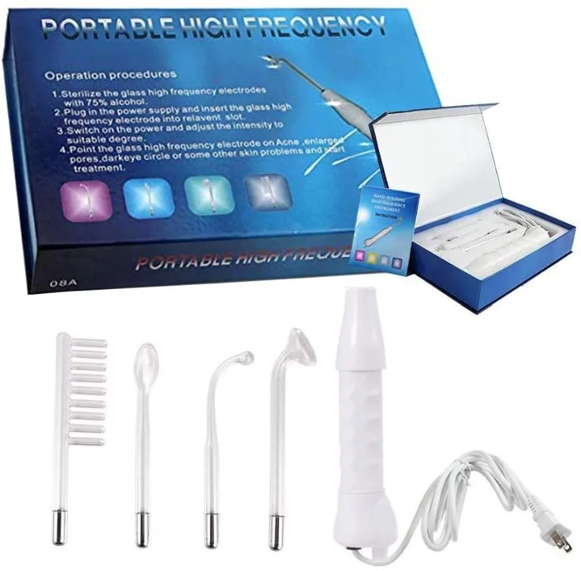 Portable 4 in 1 High Frequency Electrotherapy Instrument for  Skin Care Facial Spa Salon Beauty equippment