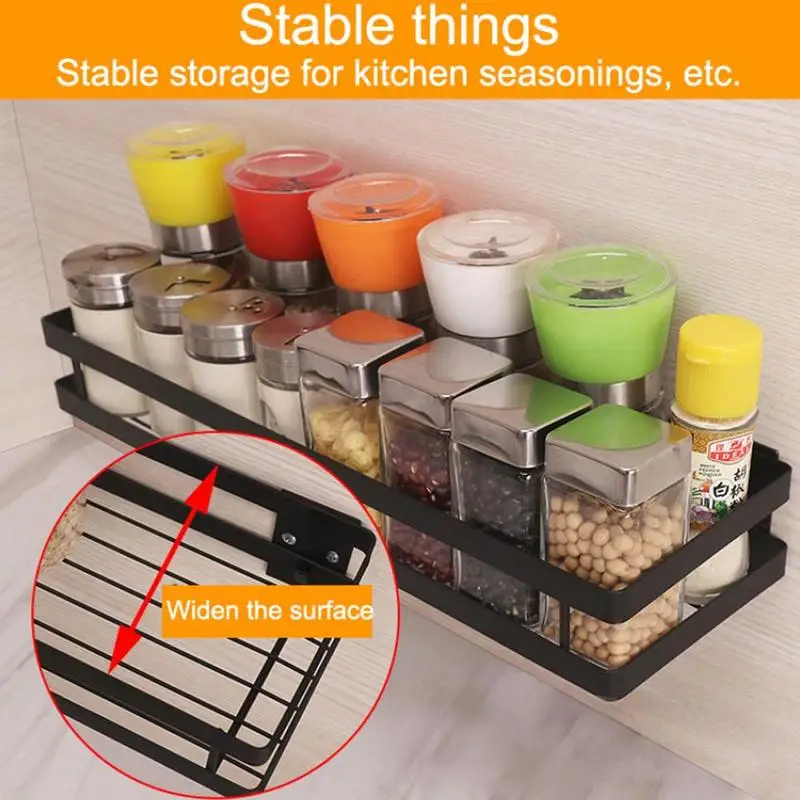 

Kitchen Shelf Organizer Rack Storage Holder Cabinet Stand Seasoning Rack Bathroom Storage Organizer Kitchen Storage Supplies