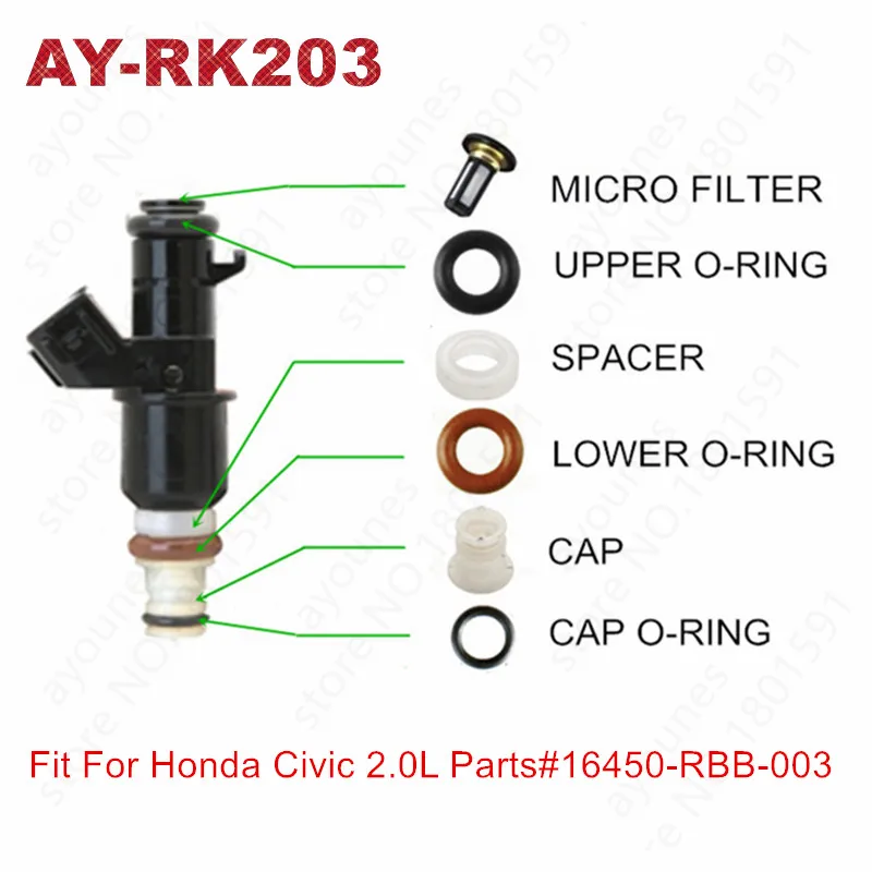 20 комплектов для Honda Civic Acura RSX CXS 2 0 л Φ 16450 RBB 003 топливной инжектор микро строчка