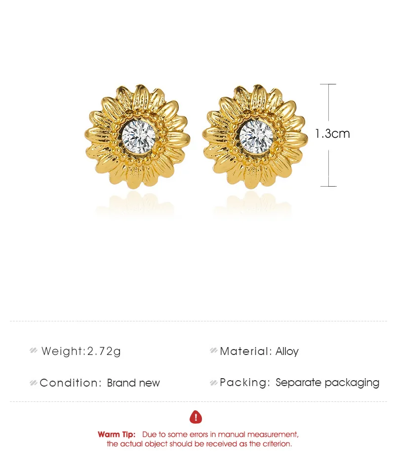 ZYZQ романтические серьги-гвоздики с цветком маргаритки модные розовые золотые