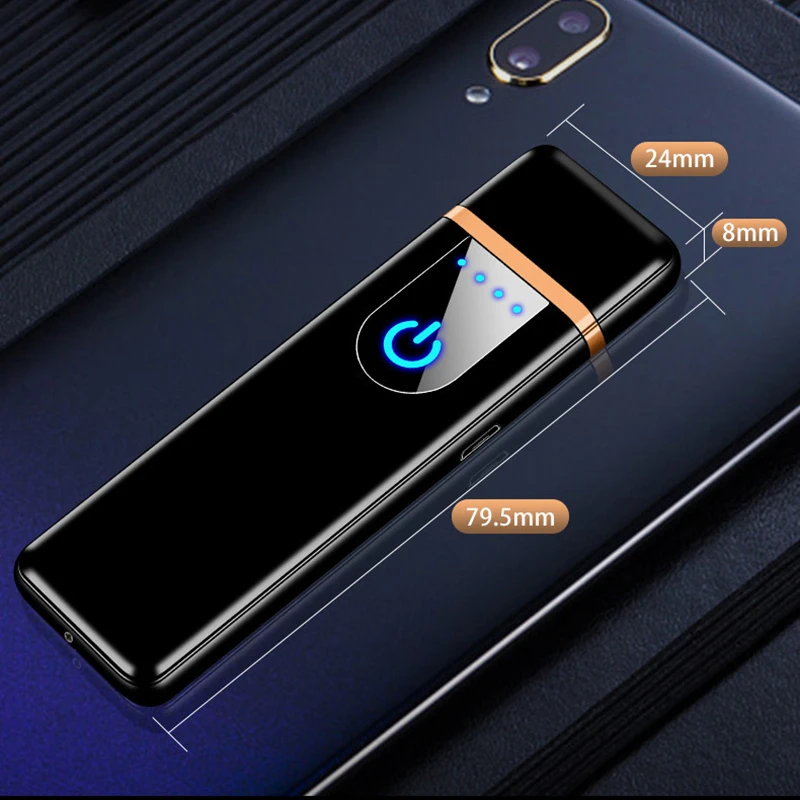 USB аккумуляторная Сенсорная Электронная Зажигалка из вольфрамового цинкового