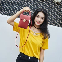 travesay 2022 new korean womens bag solid color shoulder phone bag slung change bag purses and handbags make up bags