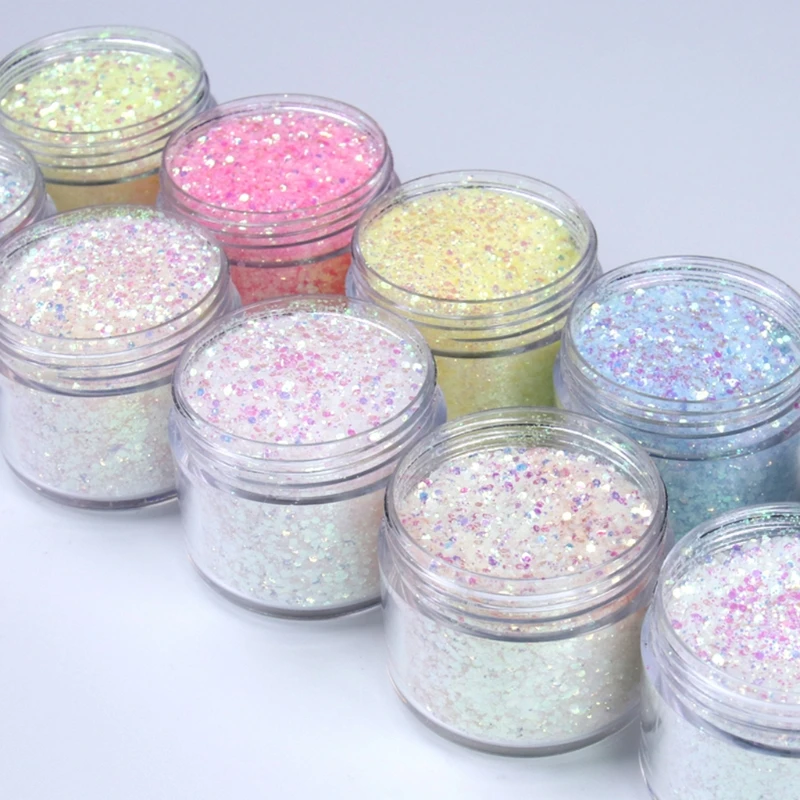 

1 Bootle Holographic Chunky Glitter Powder Sequins Nail Art Stickers Decorations UV Resin DIY Crafts Jewelry Filling Accessory