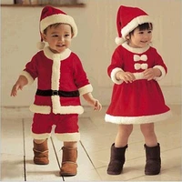 kid boys girls christmas santa claus dress set outfit costume for xmas baby toddler children h9