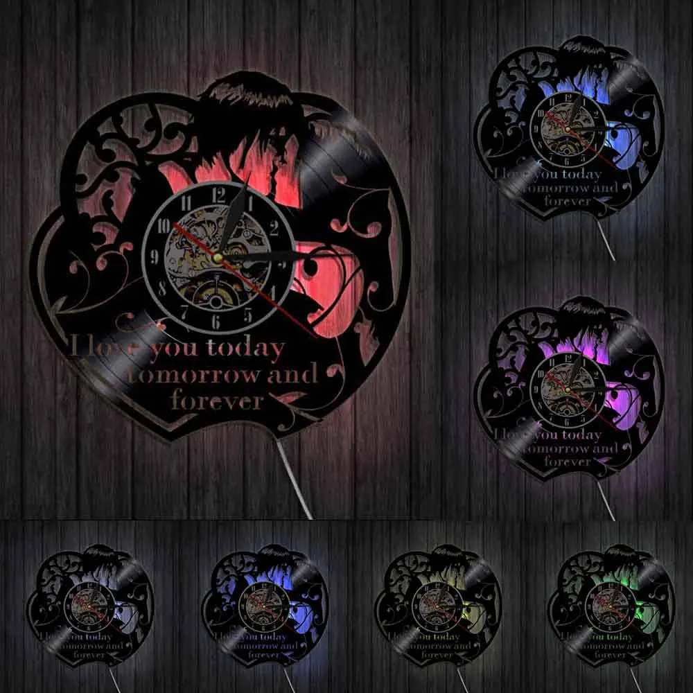 Я люблю тебя сегодня настенные часы на День святого Валентина мотивирующий