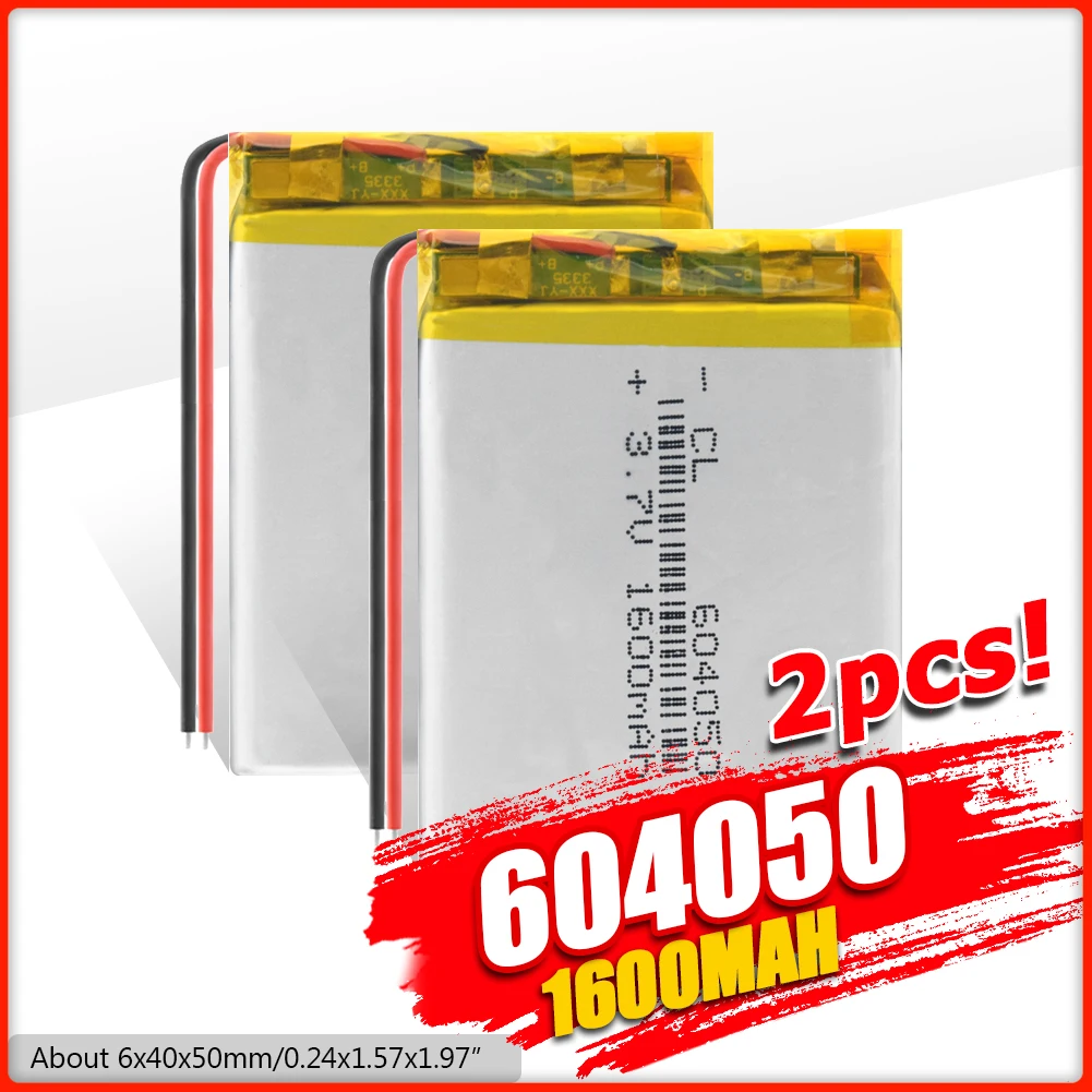 3 7 V 1600mAh 604050 Li ion Lipo батарея литий полимерный li Po ионный аккумулятор ячейки для