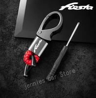 for ford fiesta car accessories key keyring metal car leather key ring keychain
