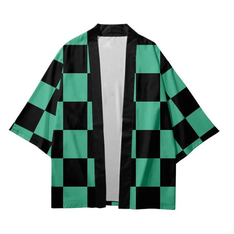 Костюм-кимоно для косплея кардиган хаори тонкий свободный в стиле аниме Demon Slayer