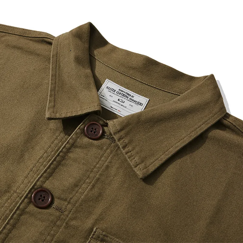 

2021 Autumn and Winter New Suede Amekaji Heavy Vintage French Tooling Jacket Multi-pocket Men's Jacket